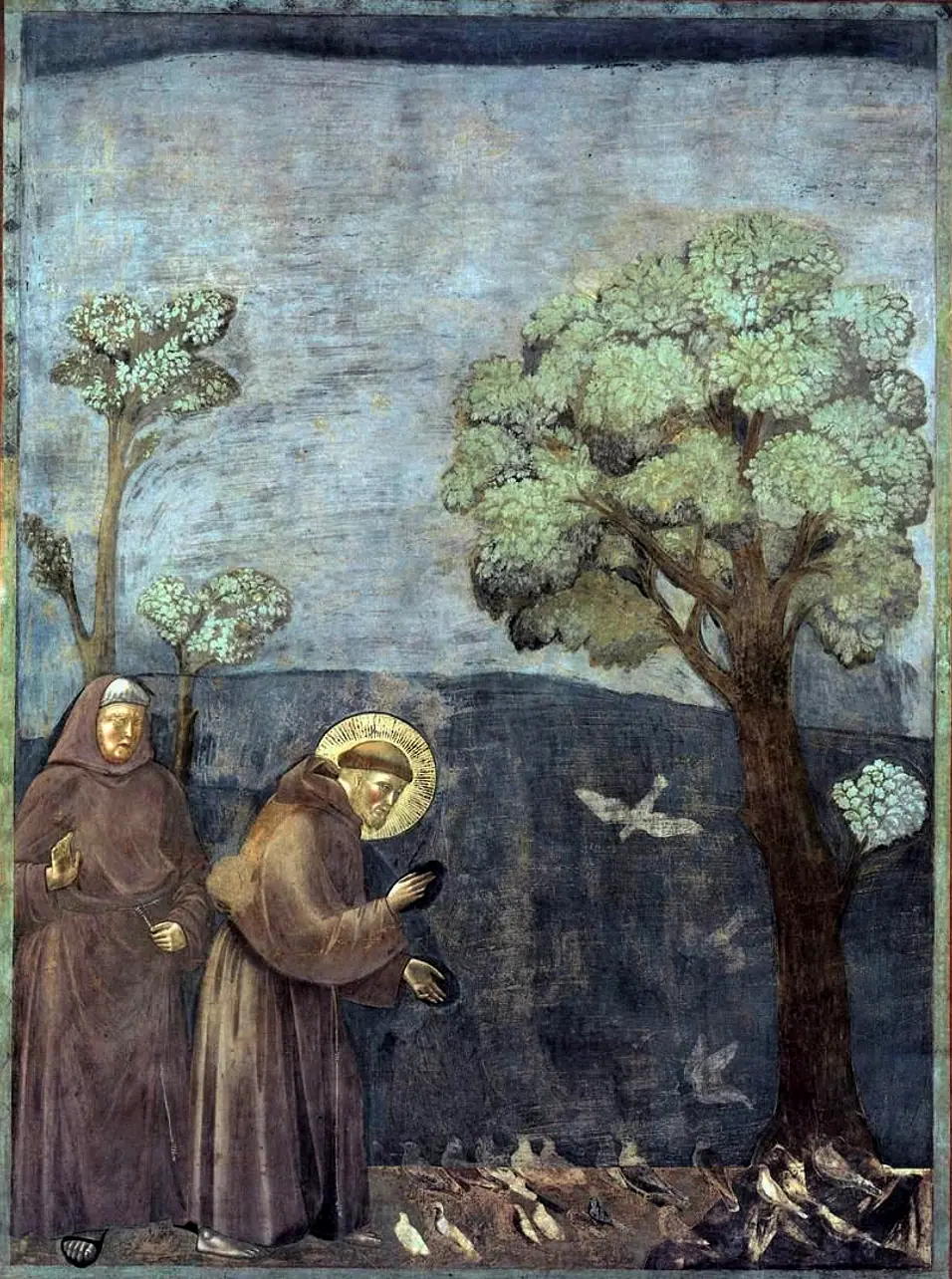 Giotto, Kazanie św. Franciszka do ptaków