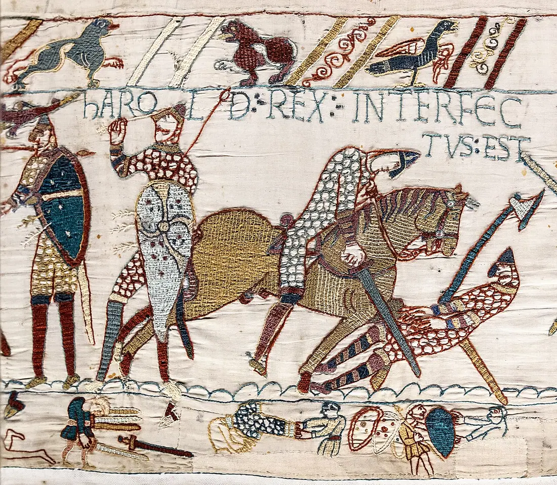 Tkanina z Bayeux — scena bitwy
