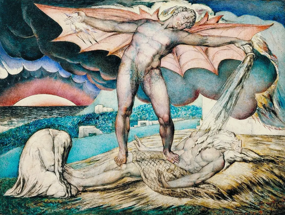 William Blake, Szatan rażący Hioba wrzodami