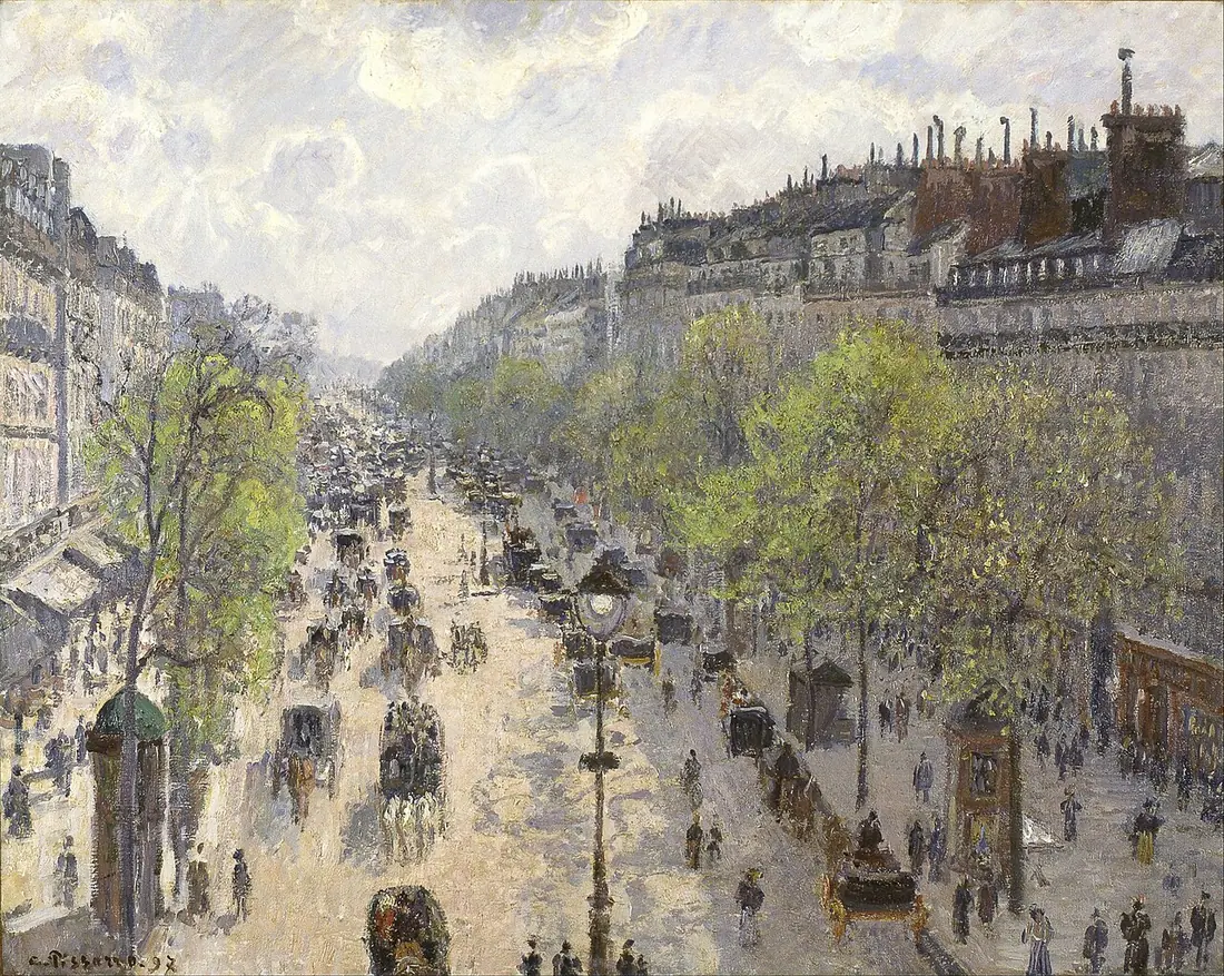 Camille Pissarro, Bulwar Montmartre wiosną