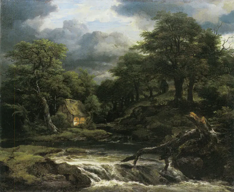 Jacob van Ruisdael, Leśny krajobraz z wodospadem
