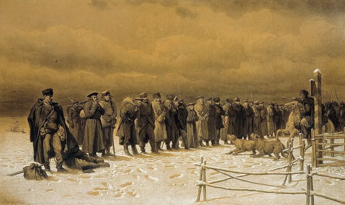 Artur Grottger, Pochód na Sybir