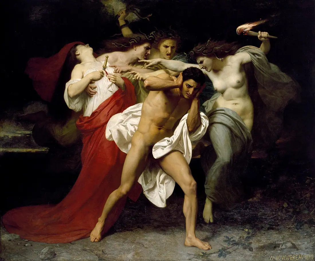 Bouguereau, Orestes ścigany przez Erynie