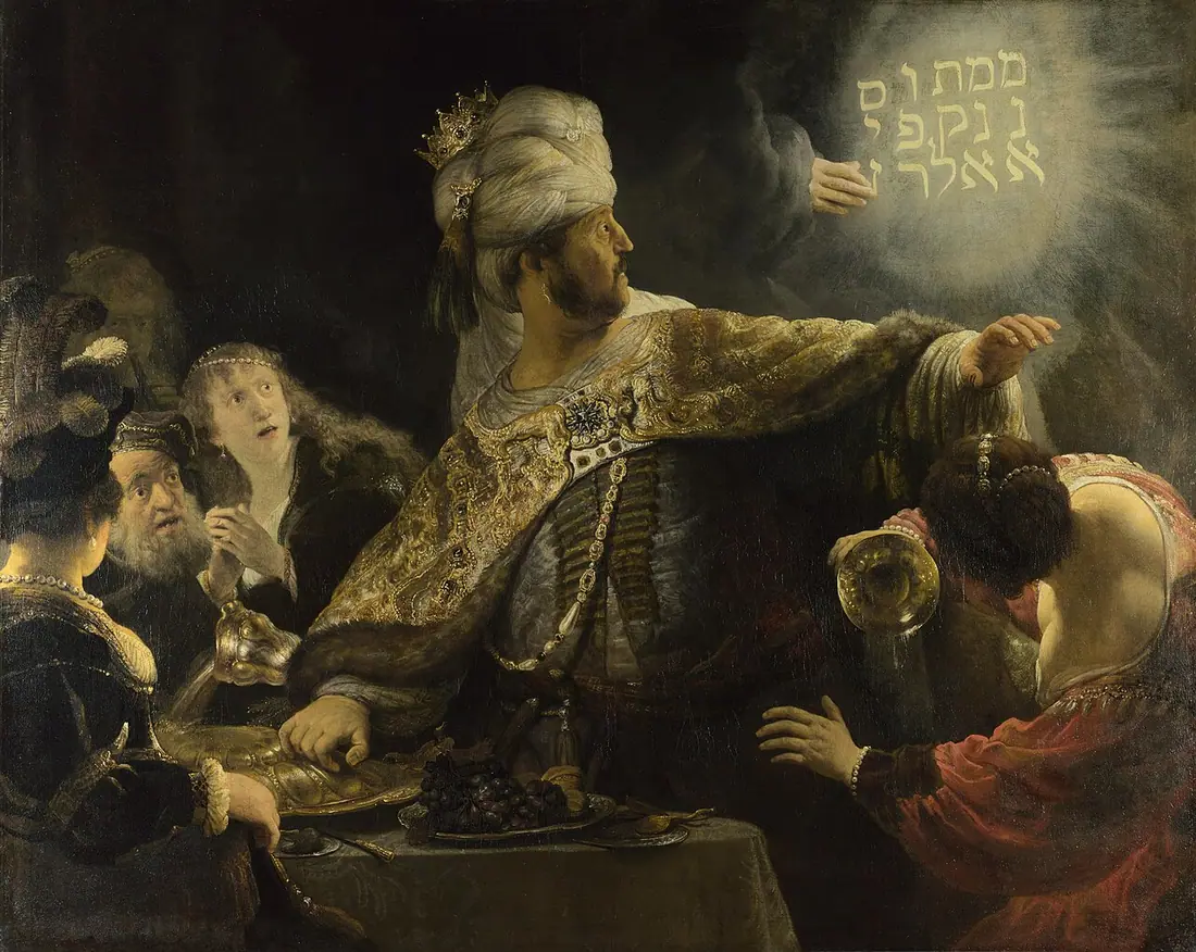 Rembrandt, Uczta Baltazara